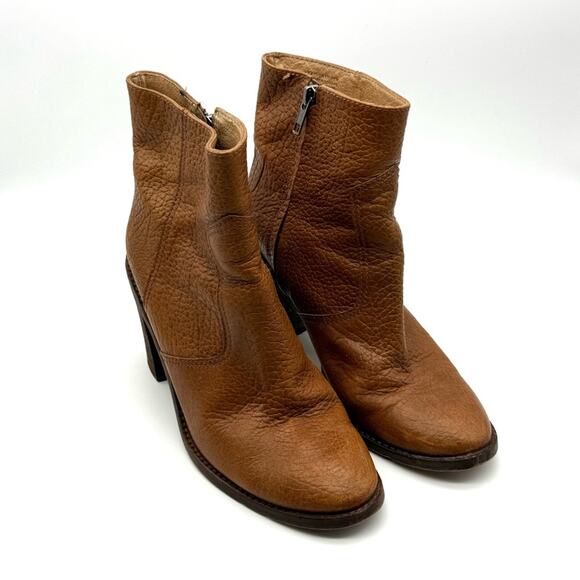 Madewell The Ollie Boot Cognac Pebble Leather Brown 8 - Picture 14 of 14